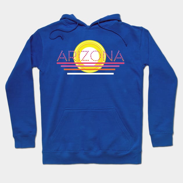 Retro Arizona Sunshine (Colorful) Hoodie by cricky